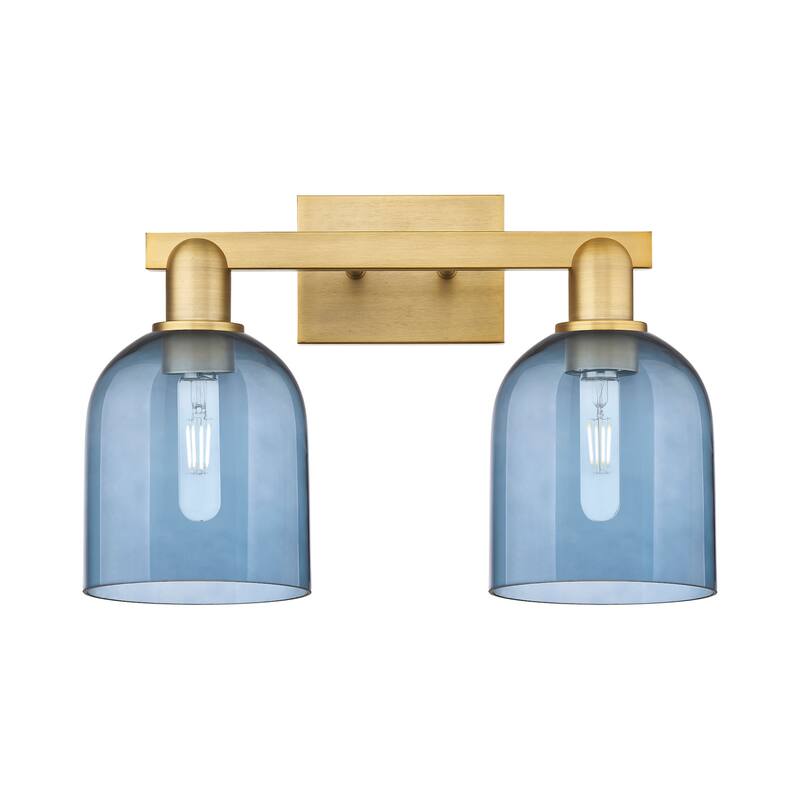 Innovations Lighting 716-2W-12-17 Bella Vanity Bella 2 Light 17" Wide - Brushed Brass / Blue