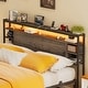 preview thumbnail 36 of 82, Headboards with Storage Shelves, Head Board with Power Outlet and LED Light for Bed Frame