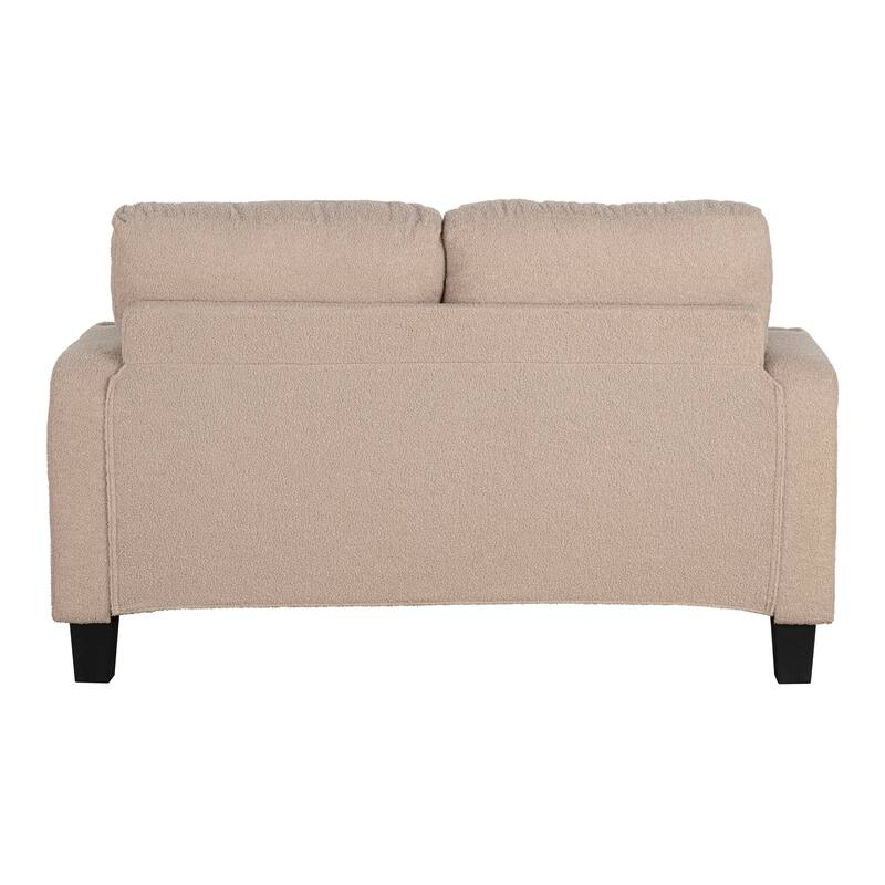 Furniture of America Xenia Modern Boucle Loveseat with Cup Holders