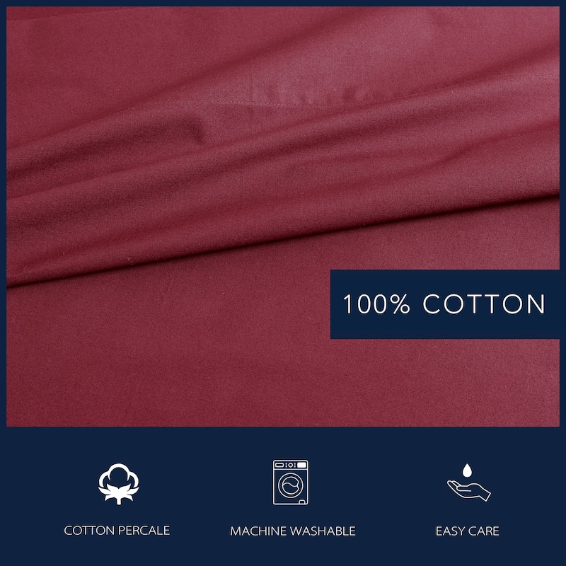Nautica Cotton Percale Deep Pocket Bed Sheet Sets