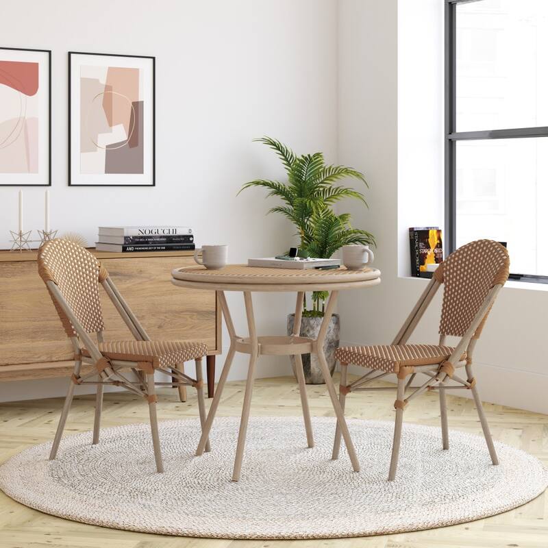 Bistro Table & 4-Chair Set with Metal Frames