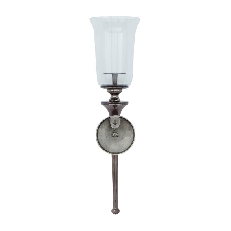 Aluminum Traditional Wall Sconce Gold, Silver, or Black - 8 x 8 x 30