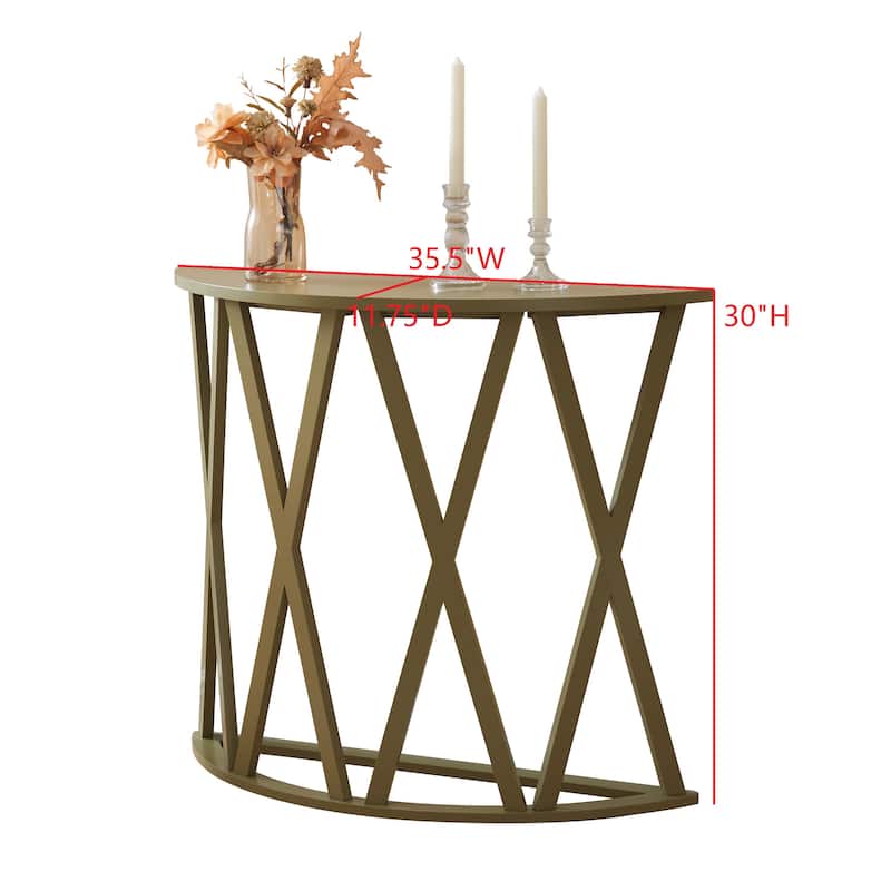 Vienna Collection Wood Side Table with X-Base or Half-Moon Design