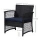 preview thumbnail 48 of 46, Madison Outdoor 4-Piece Rattan Patio Furniture Chat Set with Cushions