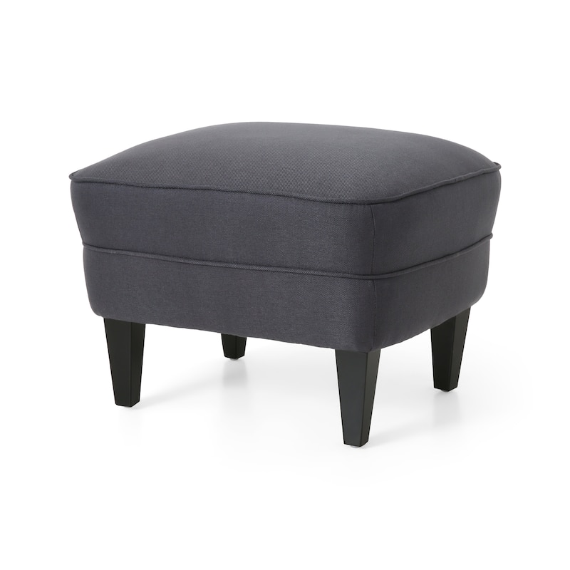 Grey 33" Upholstered Ottoman Club Chair