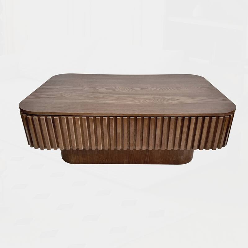 Lift-top Coffee Table Solid Wood Veneered Coffee Table with Storage and Adjustable Height