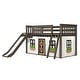 preview thumbnail 13 of 15, Max and Lily Classic Twin over Twin Low Bunk with Easy Slide and Curtain