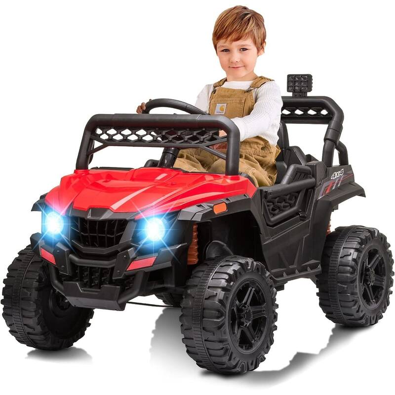 12V Kids Ride On Car Truck Parent Remote Contro Spring Suspension - Red