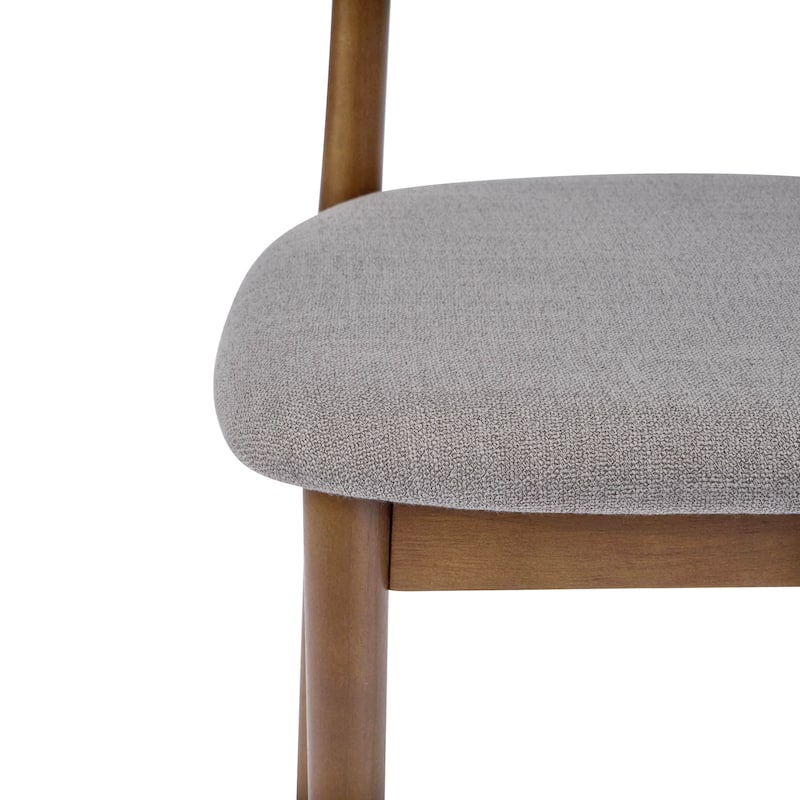 Christopher Knight Home - Caelum Upholstered Rubberwood Dining Chair with Solid Wood Legs