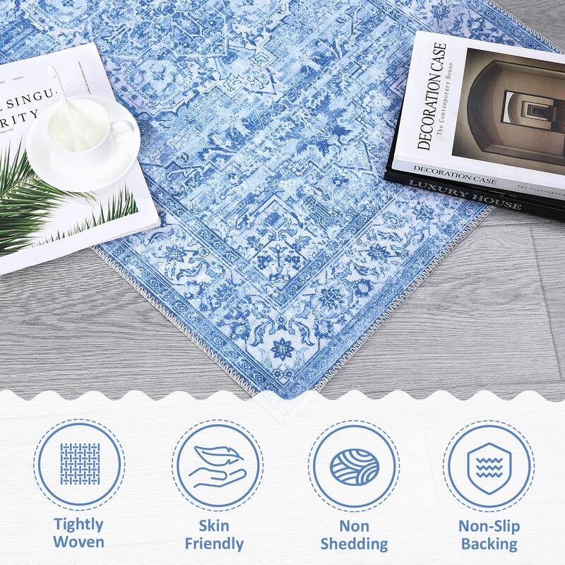 Whizmax Area Rugs Boho Rugs for Living Room Bedroom StainResistant