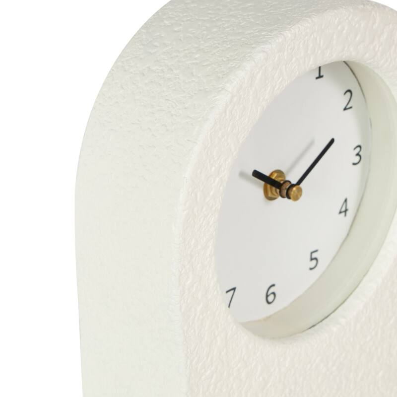 Metal Textured Clock with Gold Accents - Set of 2 Multi Colored - Roche River Decor