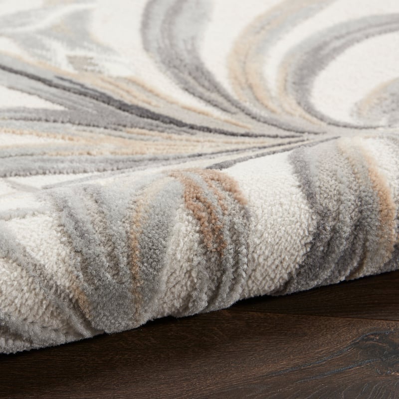 Nourison Pompeii Tropical Contemporary Bordered Area Rug