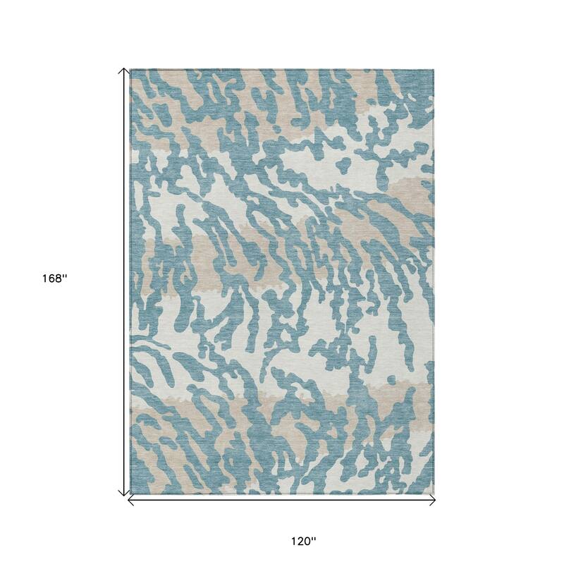 HomeRoots Animal Print Transitional Rectangle Outdoor Rug