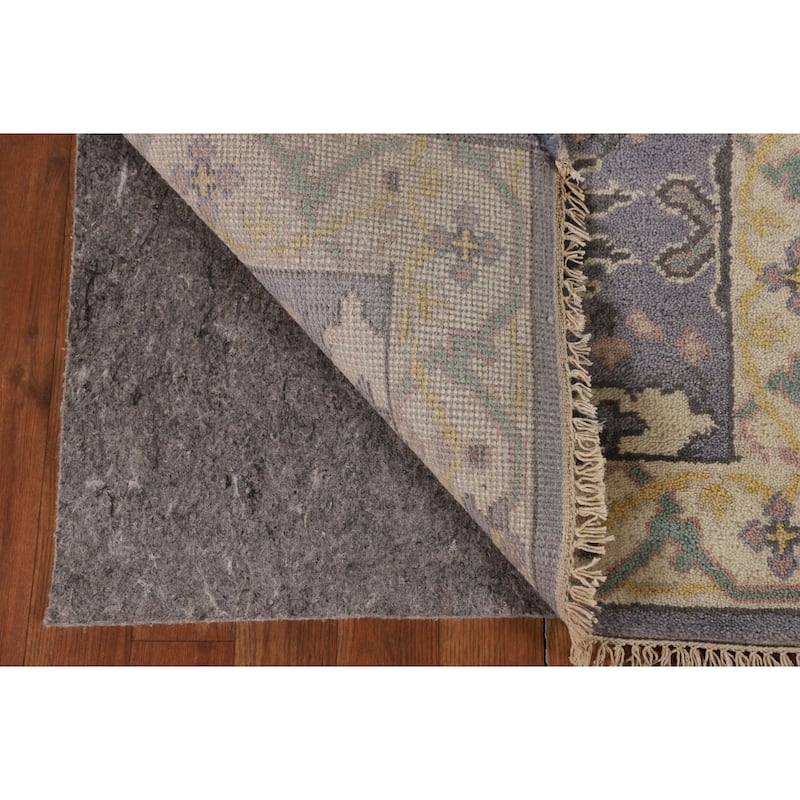 Lilac Oushak Indian Runner Rug Handmade Wool Carpet - 2'5"x 12'3"