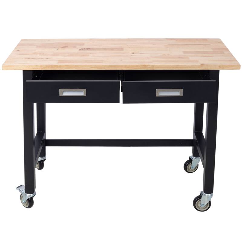 48" Workbench with Drawer Storage and Wheels