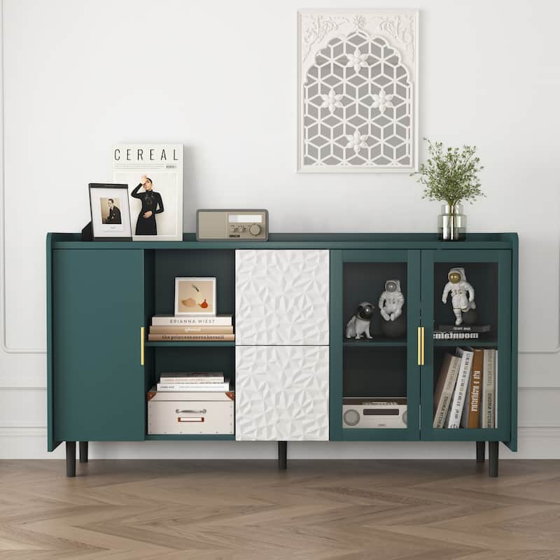 Kitchen Pantry Coffee Bar Storage Cabinet