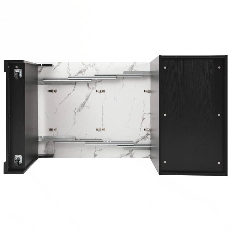 Kitchen Storage Table with Double-sided Storage, Kitchen Island with 2 Drawers