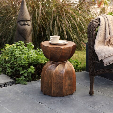 Cement Indoor or Outdoor Hourglass Garden Stool and Table