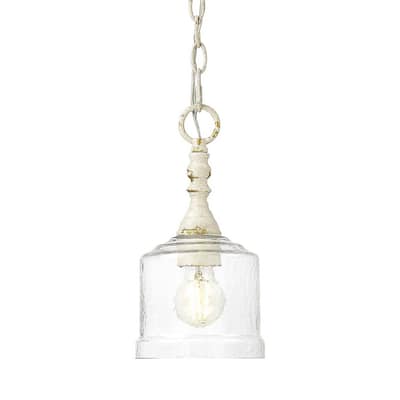Golden Lighting 0806-M1L HWG Keating 6" Wide Mini Pendant