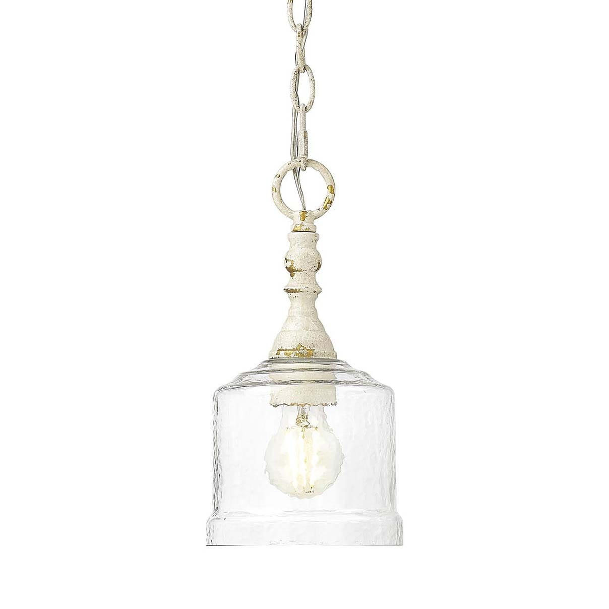 Golden Lighting 0806-M1L HWG Keating 6" Wide Mini Pendant