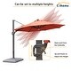 preview thumbnail 4 of 35, Clihome 11Ft Solar Tube Light Aluminum Patio Umbrella with Base
