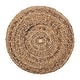 preview thumbnail 13 of 13, Hand-Woven Natural Abaca Wood Round Coffee Table Ottoman by East at Main