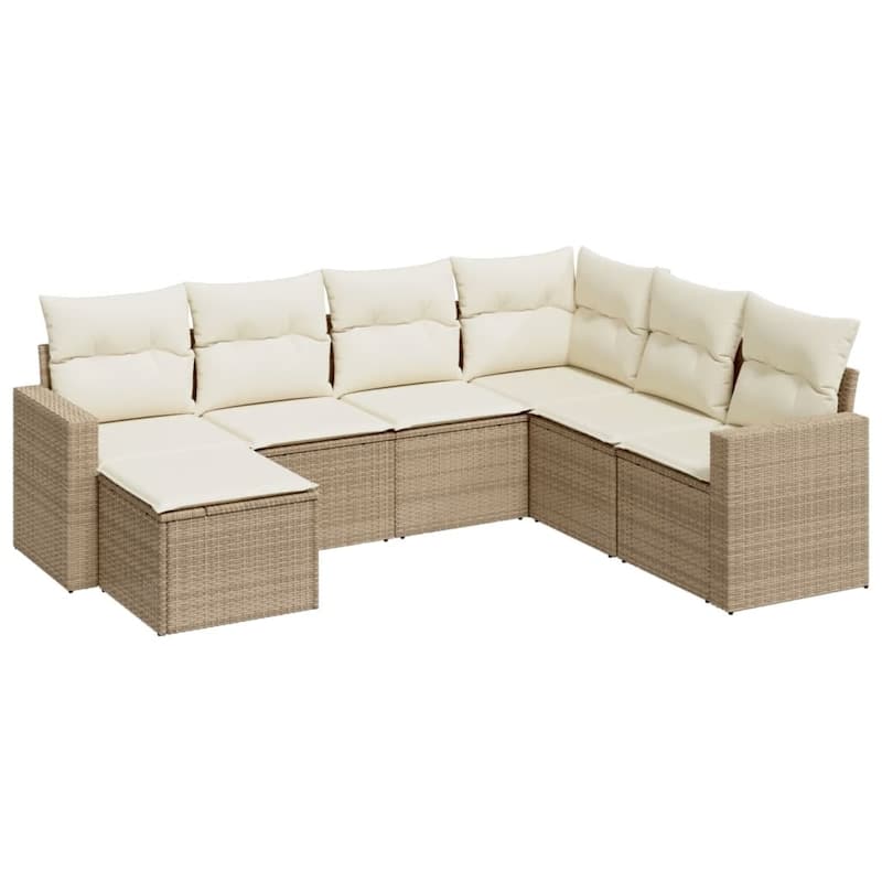 vidaXL Garden Sofa Set Beige - 21.7 x 21.7 x 14.6