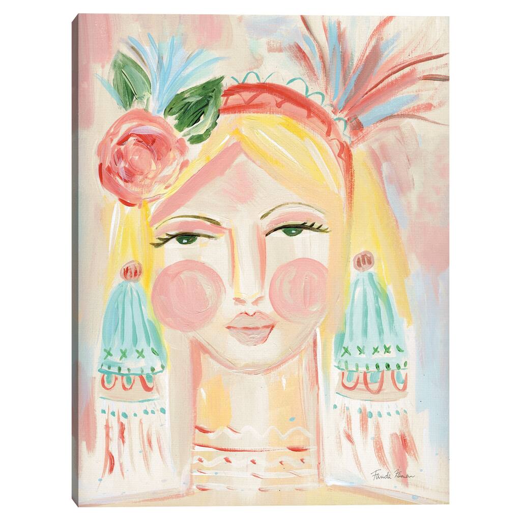 Fresh Face II Neutral Canvas Art Print
