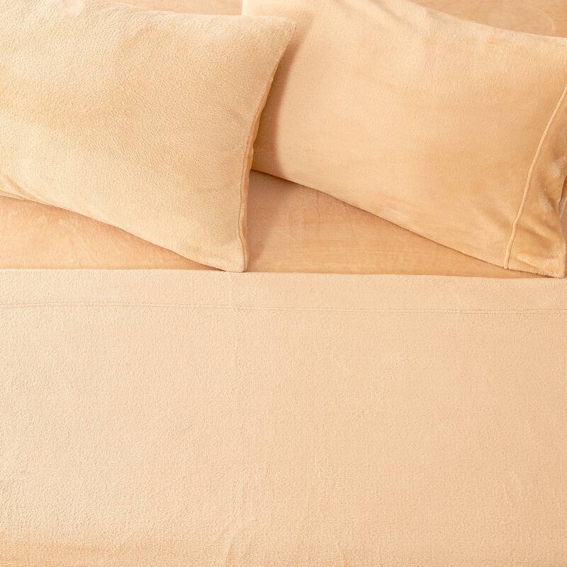 Linery & Co. Ultra Soft & Cozy Velvet Plush Fleece Printed Sheet Set