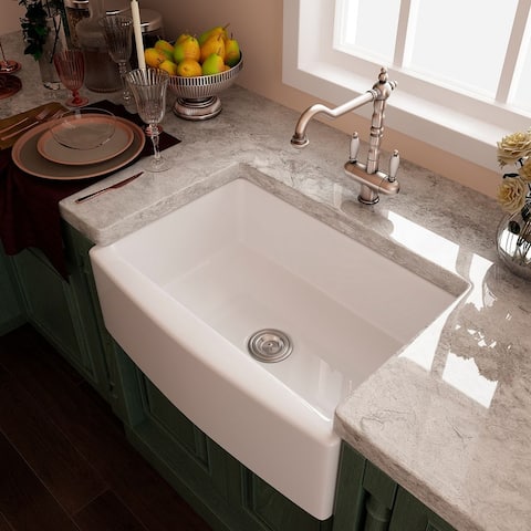 Eridanus 30-in Fireclay Farmhouse Kitchen Sink
