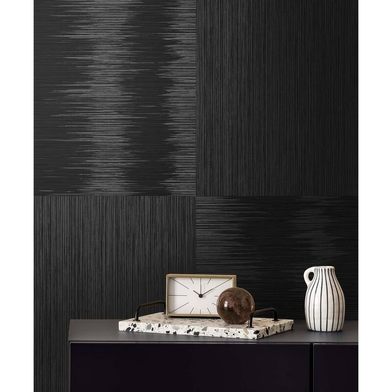 Seabrook Designs Ginza Stria Squares Non-Woven Unpasted Wallpaper