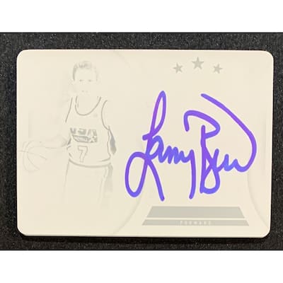 Larry Bird 2020 Panini Flawless Signed Printing Plate Card #194 Auto JSA 1/1 - 8'6" x 11'6"