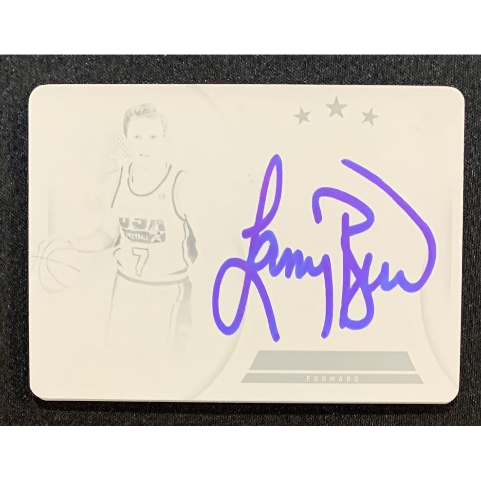 Larry Bird 2020 Panini Flawless Signed Printing Plate Card #194 Auto JSA 1/1 - 8'6" x 11'6"
