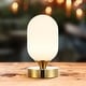 preview thumbnail 19 of 25, Owen 8" Bohemian Farmhouse Iron Wireless Rechargeable Integrated LED Table Lamp, Oil Rubbed Bronze/White by JONATHAN Y Brass Gold