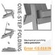 preview thumbnail 29 of 44, WINSOON 3-Piece All Weather HIPS Outdoor Folding Adirondack Chairs and Table Set