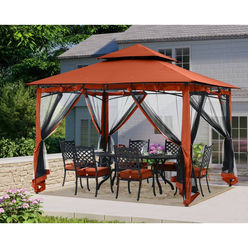 ABCCANOPY Patio Outdoor Gazebo for Double Roof Soft Canopy