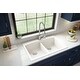 preview thumbnail 10 of 67, Karran Drop-in Quartz 33 in. Double Bowl 50/50 Kitchen Sink Kit