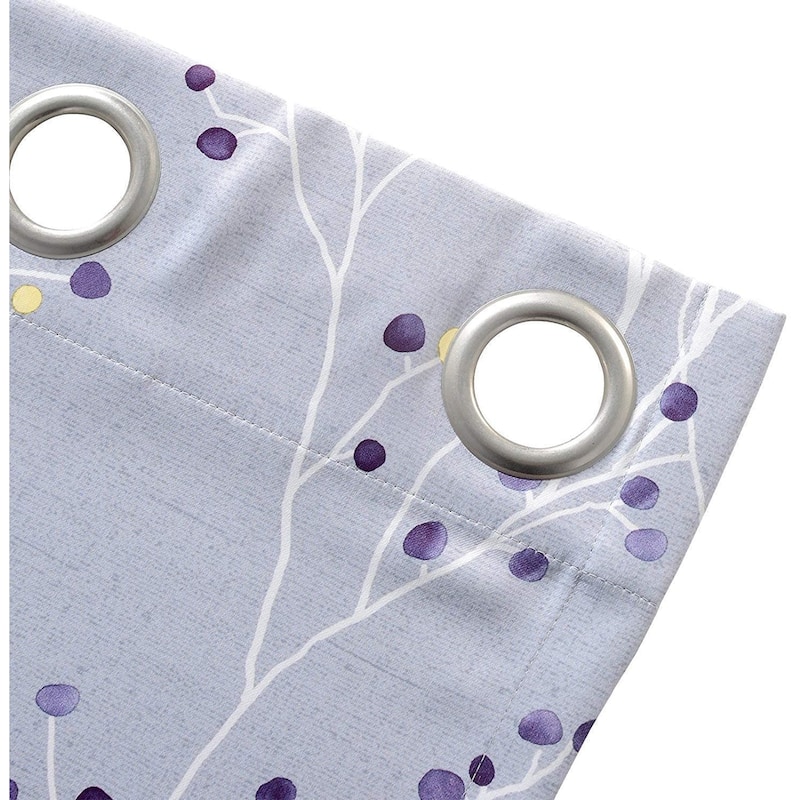 DriftAway Harper Ink Botanical Room-darkening Curtain Panel Pair