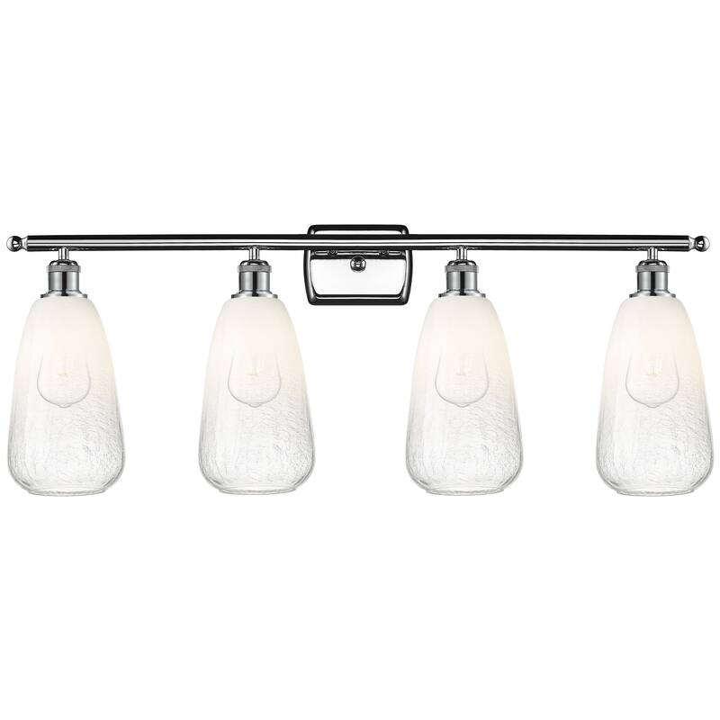 Innovations Lighting Endless Possibilities Ballston - Brookhaven Almond - 4 Light 36" Bath Vanity Light - Polished Chrome/Opal