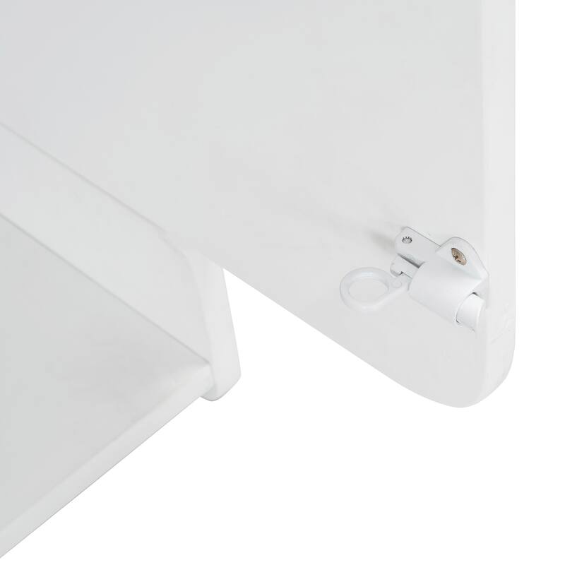 Space-Saving Twin Murphy Bed with Wardrobe, Desk, and Storage, White