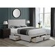 preview thumbnail 22 of 20, Lucas Contemporary Upholstered Queen Storage Bed Beige - King