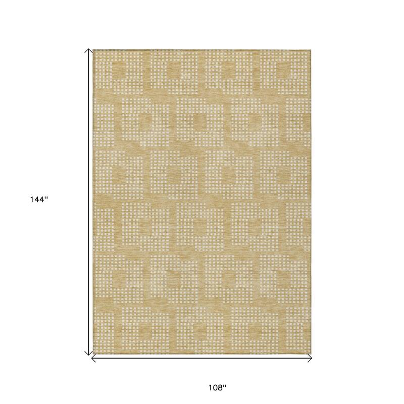 HomeRoots Geometric Transitional Rectangle Outdoor Rug