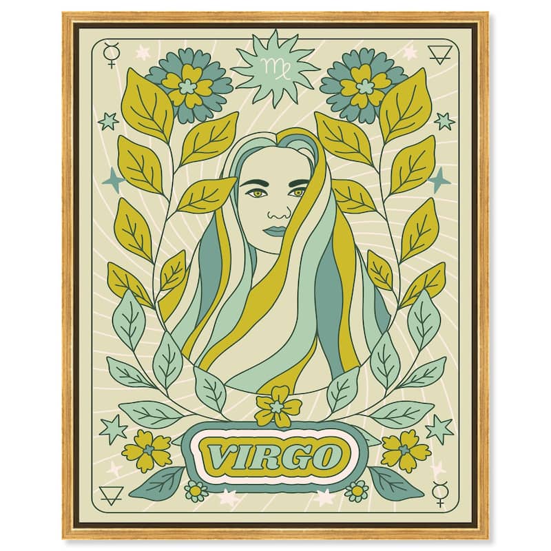 Virgo Stars Card Canvas by Art Remedy - 30" x 36" - Gold