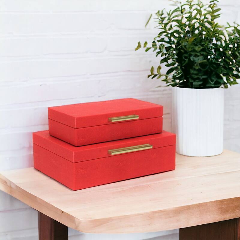 Lusan Black Vinyl Decorative Box Set