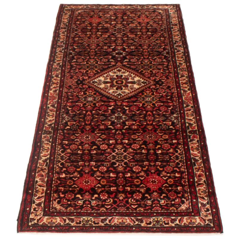 ECARPETGALLERY Hand-knotted Andelz Black Wool Rug - 3'9 x 10'5