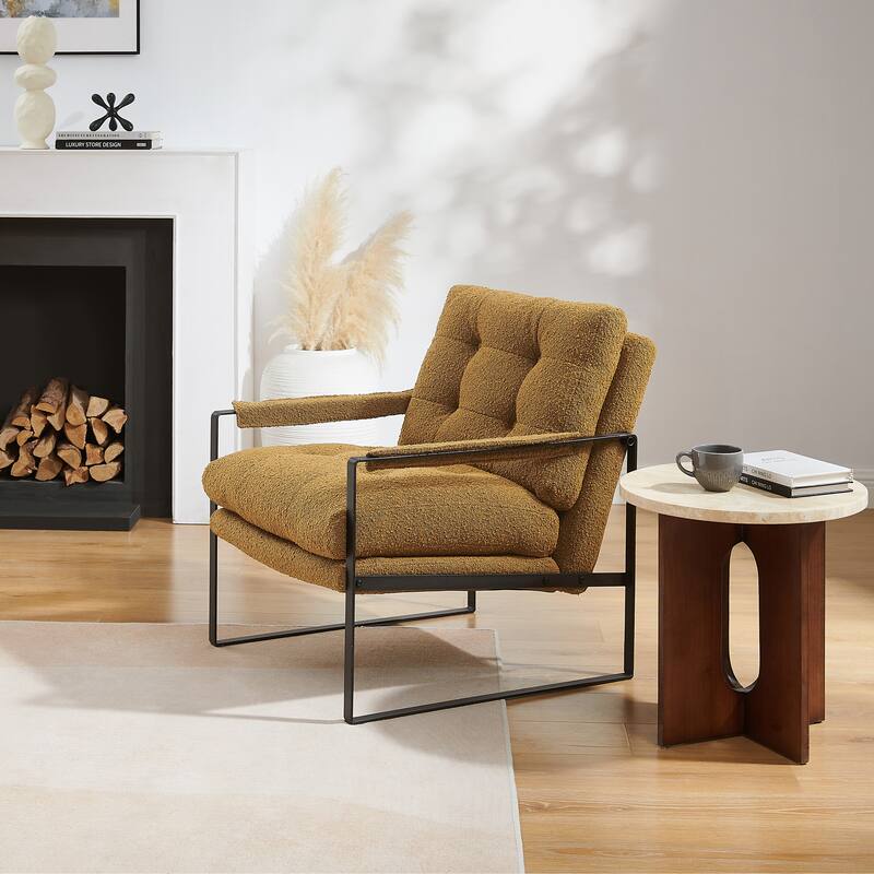 Art Leon Mid-Century Modern Tufted Accent Chair