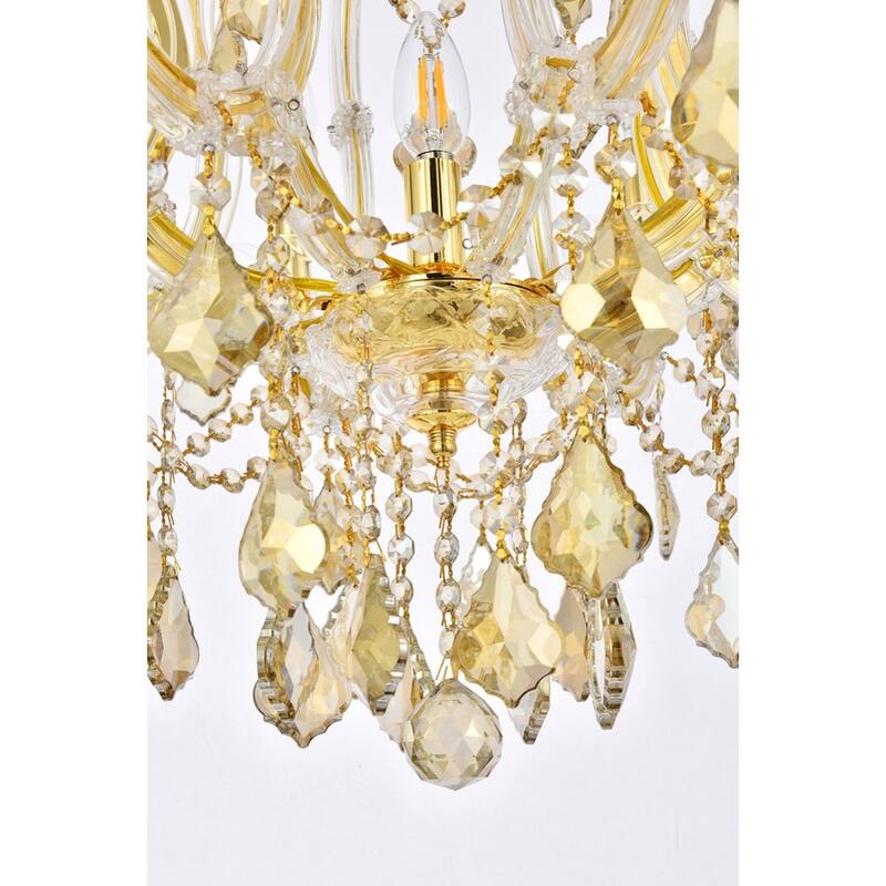 Fleur Illumination Collection Chandelier D:26in H:26in Lt:9 Gold Finish