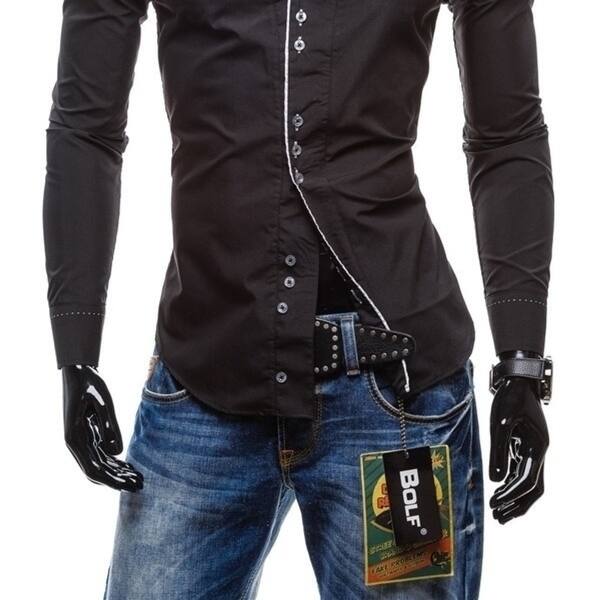Shop Men S Fashion Avant Garde Mens Long Sleeve Shirt 3 Slim