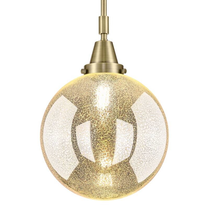 Innovations Lighting 447-1S-G208-10 Beacon 10" Wide Mini Pendant with - Antique Brass