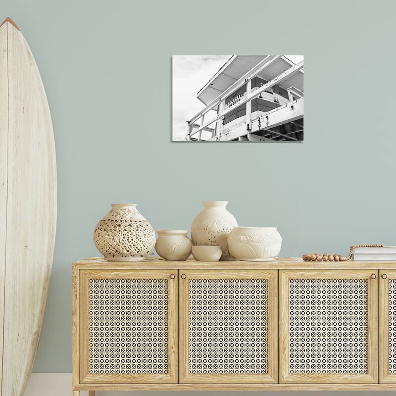 Stupell Lifeguard Building on Beach Canvas Wall Art Design By Seven Trees Design